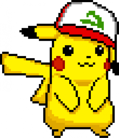 Пикачу по клеточкам в тетради маленькие