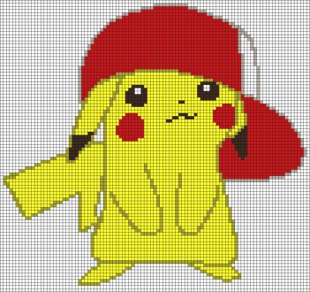 Пикачу пиксель арт