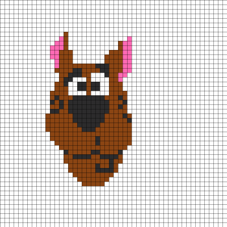 Рисование по клеткам лама