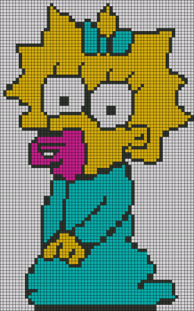 Пиксельарт барт симпсон