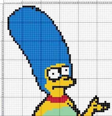 Пиксельарт барт симпсон