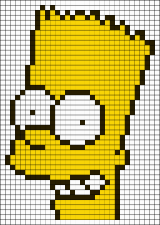 Вышивка барт симпсон