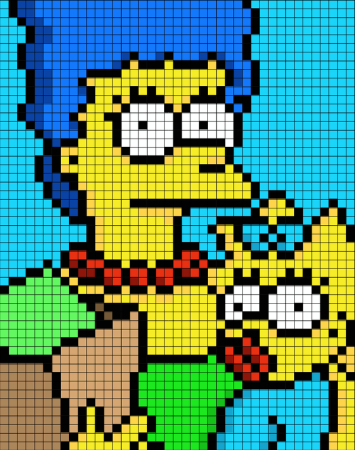 Пиксельарт барт симпсон