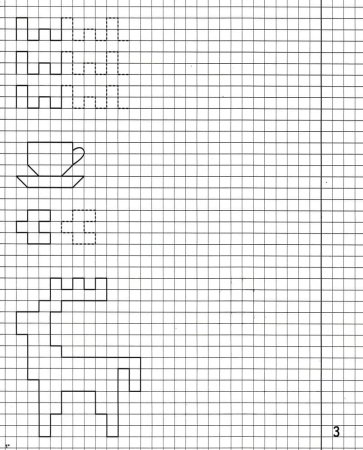 Работа по клетке для дошкольников