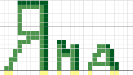 Рисование по клеточкам имена