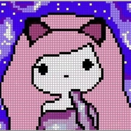 Рисование по клеткам цветок