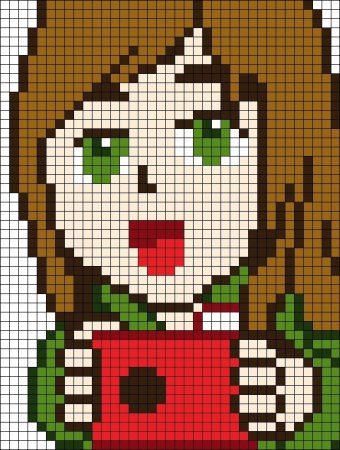 Рисунки по клеткам для девочек