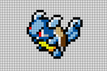 Покемон пиксельный сквиртл