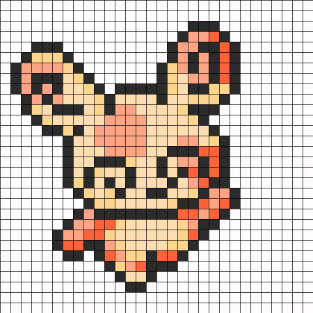 Рисование по клеточкам в тетради покемонов