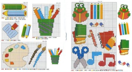Схемы вышивки крестом школа