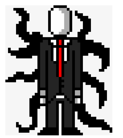 Пиксель арт Слендермен