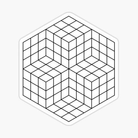 Объёмные геометрические фигуры по клеточкам