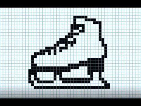 Рисунок коньков по клеткам