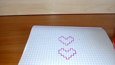 Рисунки по клеточкам сердце