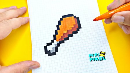 Рисование курицы по клеточкам