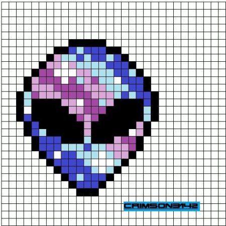 Инопланетянин по клеточкам