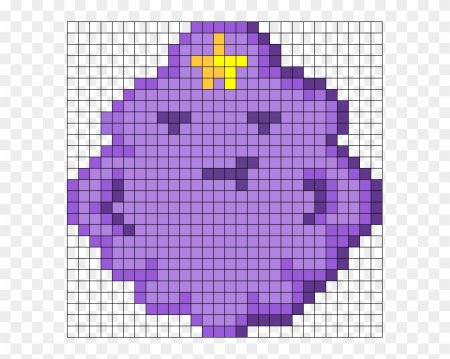 Рисунки по клеточкам фиолетовые