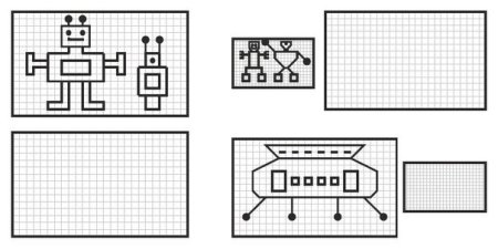 Рисование по клеточкам робот