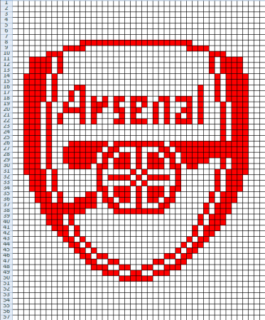 Футбольные эмблемы по клеточкам