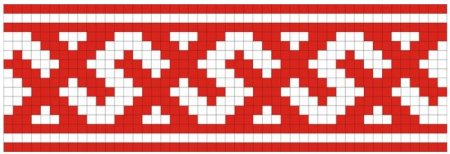 Орнамент в полосе по клеточкам