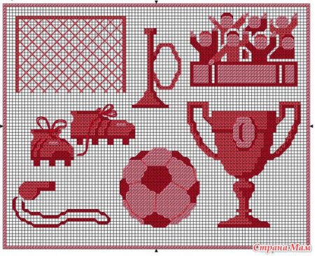 Вышивка крестом футбол схемы