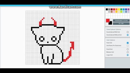 Рисунки по клеточкам котики легкие в блокноте