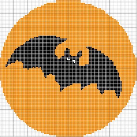 Вышивка к Хэллоуину схемы