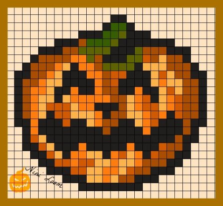Схема вышивки крестом ведьма