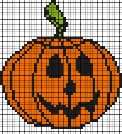 Хэллоуинская тыква Pixel Art