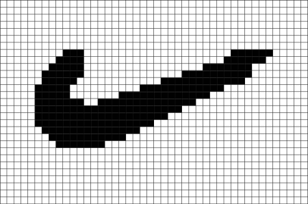 Nike логотип пиксельный