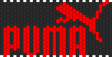 Рисунок фирмы Пума в клеточку