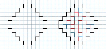 Объемные фигуры по клеточкам