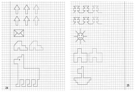 Диктант по клеточкам для дошкольников