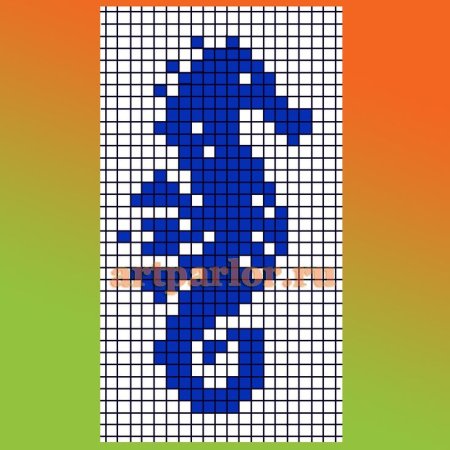 Жаккардовый узор морской