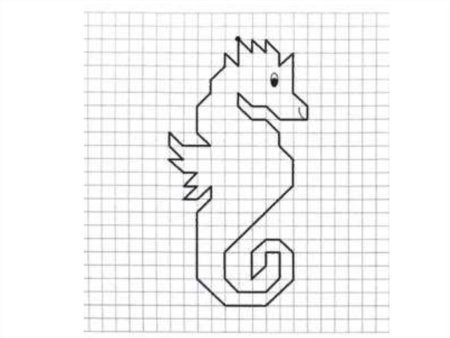 Графический диктант морской конек