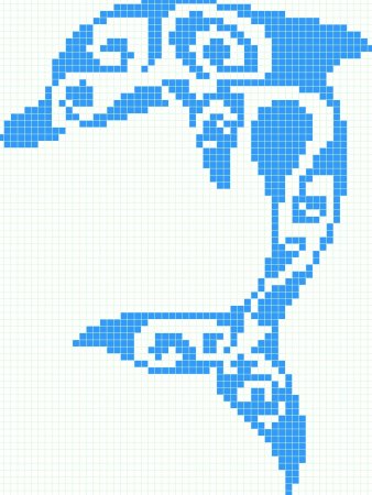 Вышивка крестом дельфины схемы