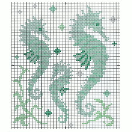 Вышивка "морской конек"