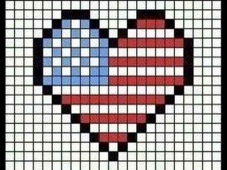 Сердечко в клетку