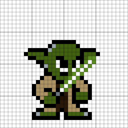 Грогу пиксель арт