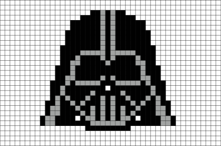 Дарт Вейдер схема вышивки крестиком