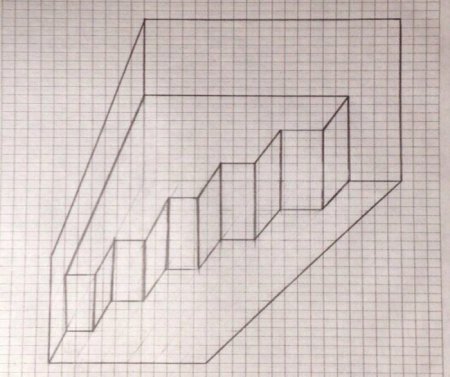 Объемное рисование по клеточкам