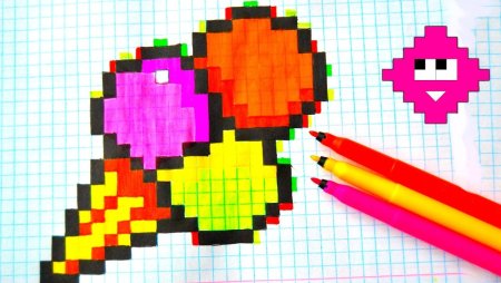 Рисунки по клеткам мороженое