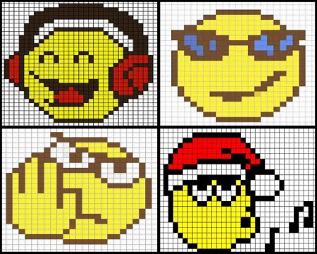 Смайлики по клеточкам