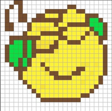 Рисунки по клеточкам еда