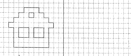 Фигуры по клеточкам для дошкольников