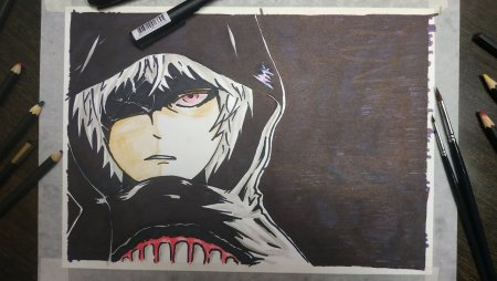 Рисунки по клеточкам Токийский гуль