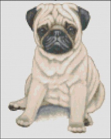 Вышивка золотое Руно Мопс