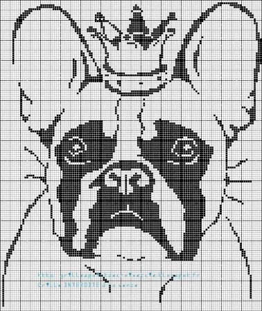 Монохромные вышивки собак