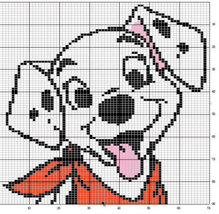 Схема для вышивания далматинец