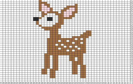 Рисунки крестиком по клеточкам